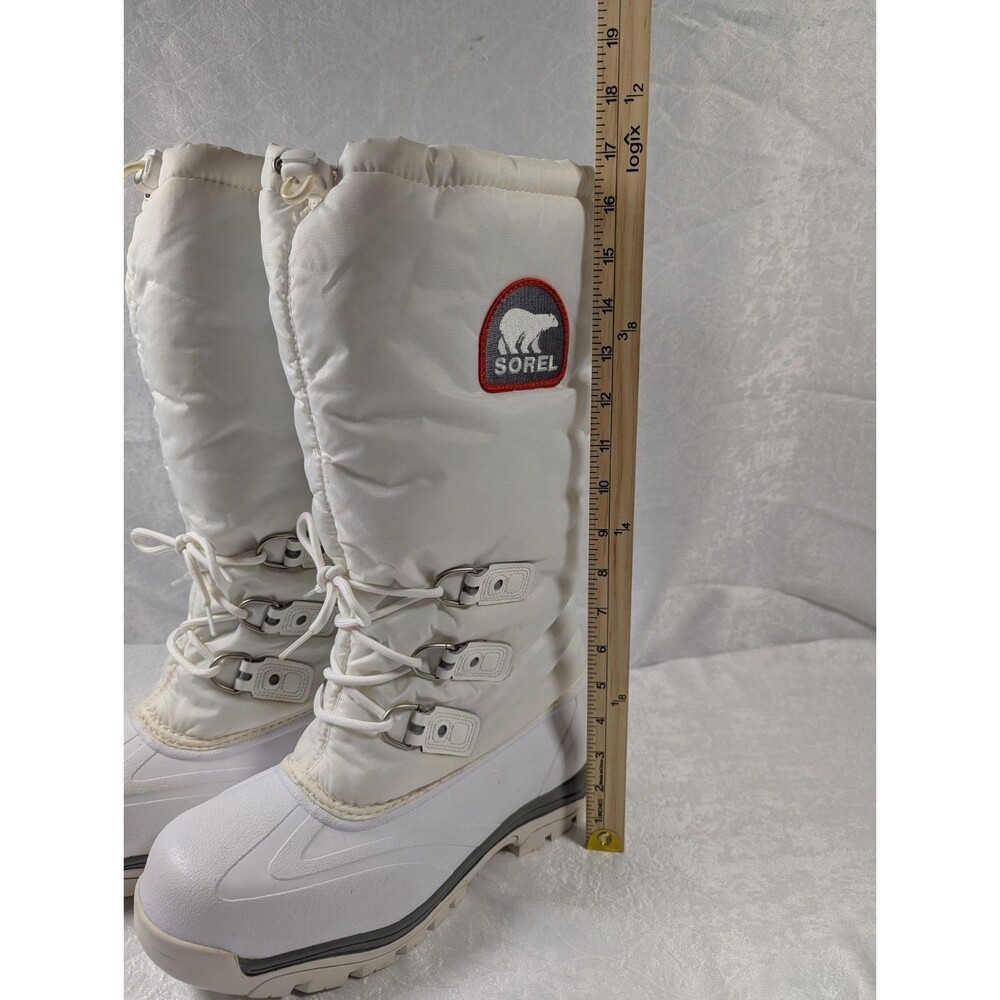 Sorel Snowlion XT Women's Size 11 White Insulated Tall Snow Boots Omni-Heat - Picture 6 of 8
